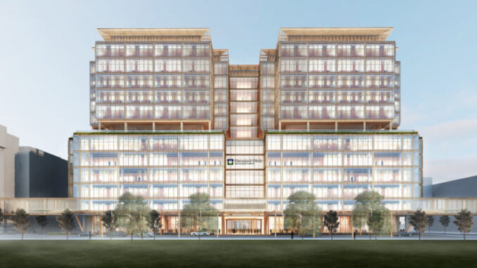 A rendering of Cleveland Clinic’s new Neurological Institute.